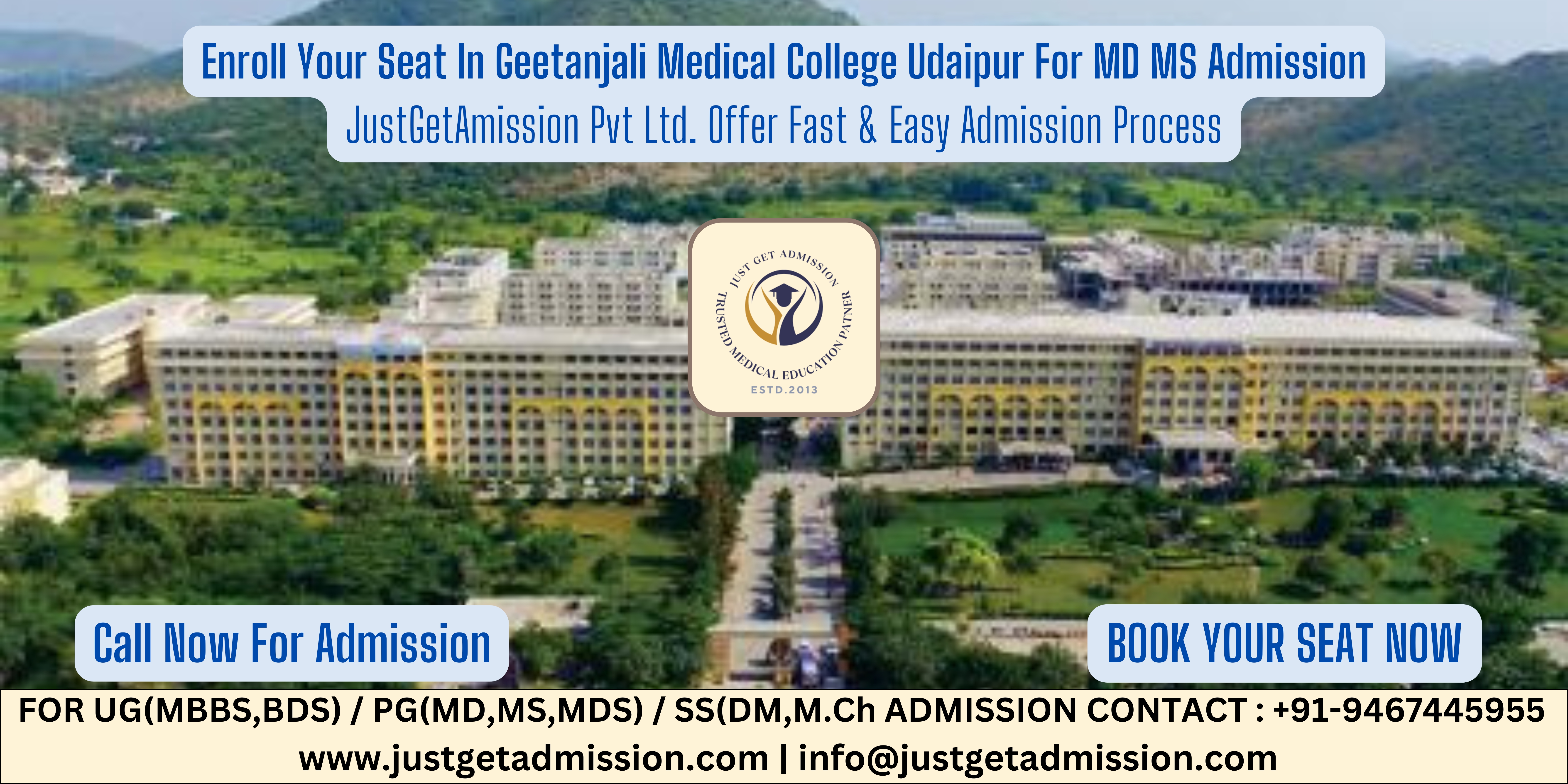 Geetanjali Medical College Udaipur NEET PG 2024-25 : Admission, Courses, Cut-off, fees, Bond, Stipend etc.